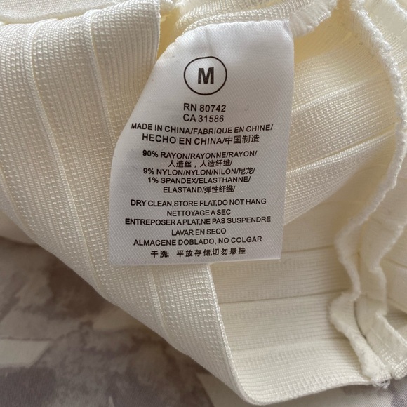 Women’s Medium Strapless White Dress - Picture 6 of 8